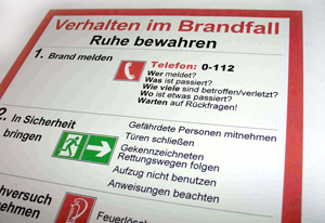 Brandschutzordnung